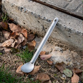 COMTAI Ultra-Light Titanium Long Handle Spoon, 8.5 Inches Eco-Friendly Space-SavingCamping Hiking Picnic Utensil