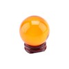 40mm Citrine Quartz Crystal,Clear Crystal Ball with Stand Crystal Healing