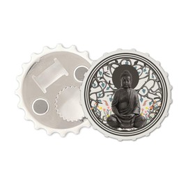 Buddha Magnetic Bottle Cap Opener Fridge Magnet Buddhist Tree of Life
