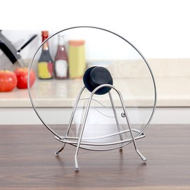 ANKROYU Pot Lid Holder Cutting Board Stand Premium Stainless Steel Multifunctional Kitchen Organizer for Countertop Storage proof Space Saving Durable Home Use