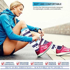 Calcetines graduados de compresión de cobre médico para hombres y mujeres, 8 pares de 15 a 20 mmHg, los mejores para correr y ciclismo atlético