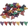 100pcs Wooden Buttons, 2 Holes Heart Shape Assorted Buttons for