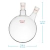 StonyLab Glass 2 Neck Round Bottom Flask RBF, with 24/40