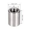 sourcing map M8 Round Connector Nuts, 304 Stainless Steel Coupling