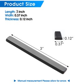 Upgrade Shower Door Magnet - 3" Long for Swing Shower Glass Doors Handles Shower Door Strike Jamb - Black