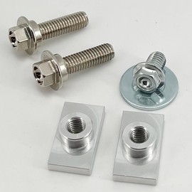 Specmoto Kawasaki KX250F KX450F Seat Bolt kit with Perm-a-Nut for Rear Fender Complete with New KX250 KX450 OEM Match Nickel Bolts & Install Kit to Replace troublesome 92210-1635 Kawasaki Part.