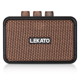 LEKATO Guitar Amplifier, 5 W, Electric Guitar Amplifier, Bluetooth Clean/Over Eve Channels, 2 Sound Channels, Headphone Terminal, For Home Practice, Japanese Instruction Manual Included