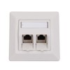 Logilink Keystone under-cleaning box pure white + 2 modules RJ45