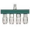 Compressed Air Distributor 4-Way, 4-Way Quick Coupling, 4-Way Distributor Connection,