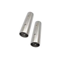 Voluty Tek XLR Male to 3 Pin XLR Microphone Adapter Connector Compatible with Recorder Mixing Console 2pcs