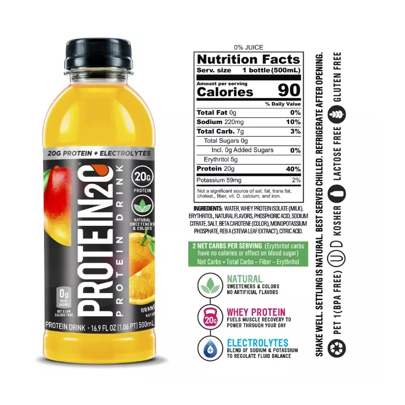 Protein2o 20g Whey Protein Infused Water Plus Electrolytes, 16.9 FL