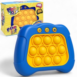 MIJOMA Electronic Fidget Toy with Sound & Light - Pop It Game with 4 Game Modes - Anti-Stress Toy for Children & Adults - Memory & Reaction Training (Blue)