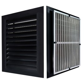 12"x18"Gable Vent - Removable Filter Screen Design, Perfect for Attic Vents and Sheds，Wall,Door, and Shipping Container,Vent Opening 10"x16", Optimal Roof Ventilatio