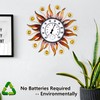 HOBYLUBY 13" Indoor Outdoor Thermometer, Sun Wall-Mounted Thermometer with Humidity,