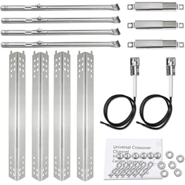Utheer Grill Replacement Parts for Charbroil Performance 4 Burner 463342119 | Fits 463342119, 463347017, 463376017, 463332718 and G470 parts with burners, heat plates, igniters and crossover tubes