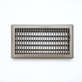 6" x 12" [Duct Opening Measurements] Floor Register with Louvered Design | Heavy Duty Walkable Design with Damper | Floor Vent Grille | Easy to Adjust Air Supply Lever | Brown