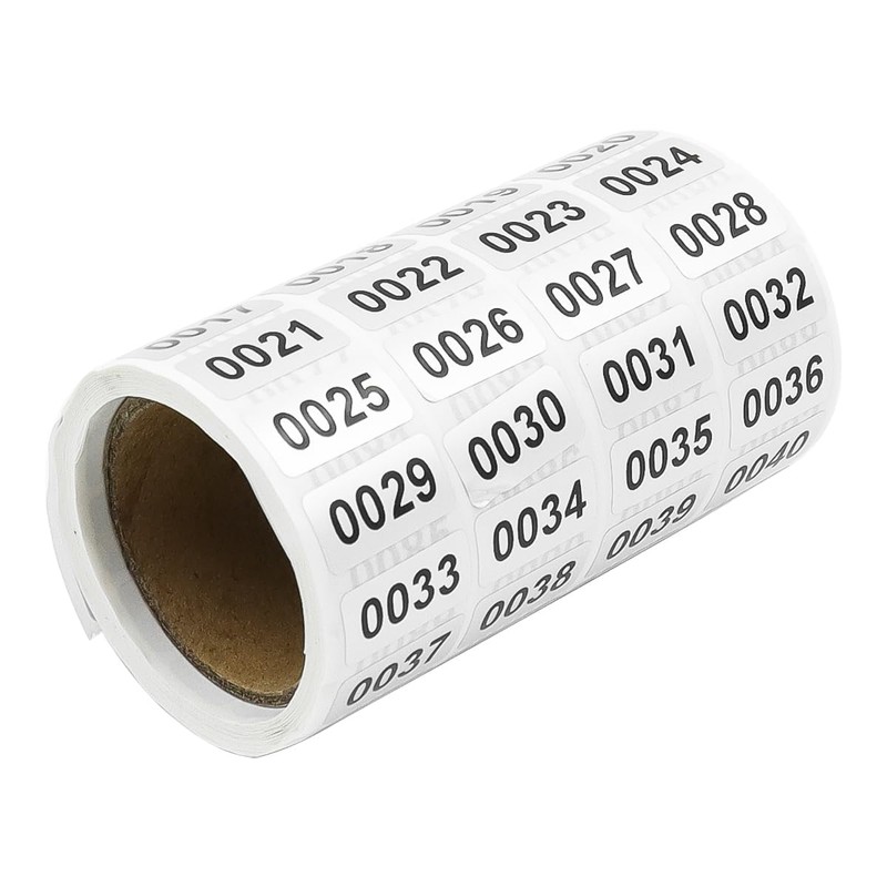 Namvo Number Label Stickers 0001-2000 Waterproof Inventory Management Labels