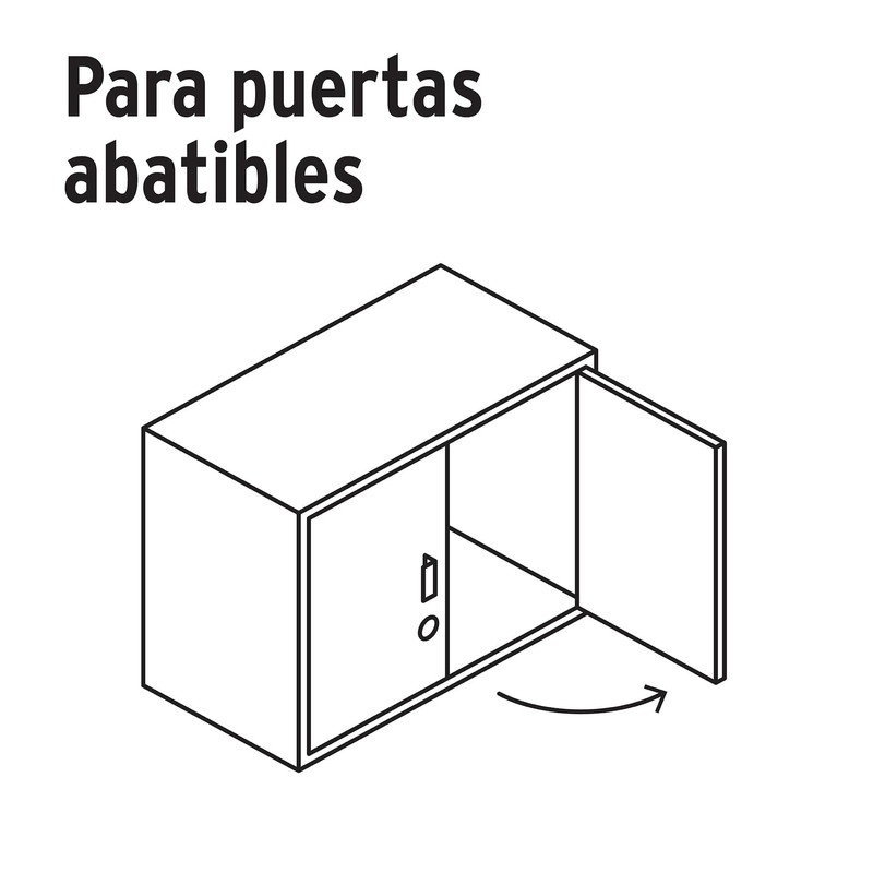 Hermex CM-25L, Cerradura para mueble con cilindro de 36mm, acción