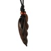 Island Piercings N150 Handmade Wooden Leaf Pendant Necklace Adjustable Length,