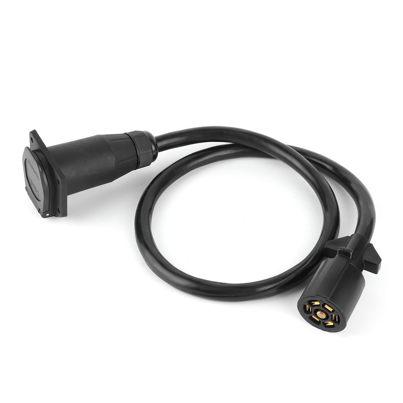 Trailer Extension Cord 7 Way 3ft Double Prong Male Plug