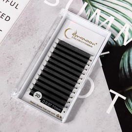 Lunamoon Volume Eyelashes, 3D, 4D, 5D Eyelash Extension, Premade Fans Eyelash Extensions, Eyelash Extensions, Pre-Fanned Eyelashes, W Eyelashes, 3D/0.07D 11 mm, 30 g (Pack of 1)