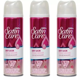 Gillette 3 x Gillette Satin Care Dry Skin Shaving Gel, 7 oz