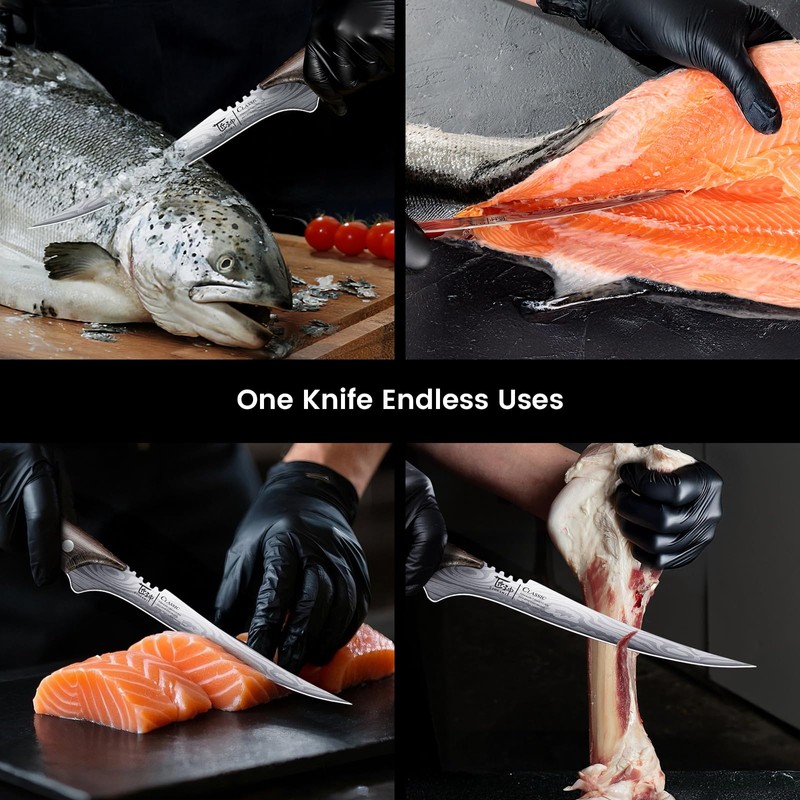 SYOKAMI Fillet Knife, Razor Sharp 7.2 Inch Boning Knife, High