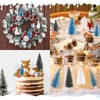 Waipfaru Christmas Decorations, 30 Pcs Blue Bottle Brush Christmas Trees,