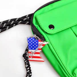 Llavero de Minnesota Souvenirs con llavero, llavero de bandera americana, llavero para regalos, recuerdos de Estados Unidos, Spot M