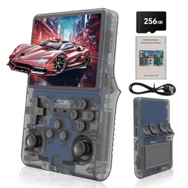 Hedlaoy R40S Pro Handheld Game Console,30000 HD Games Mini Retro Gaming Console,3.5-Inch IPS Screen,Built in 45 Emulators,256GB SD Card,3800mAh Battery