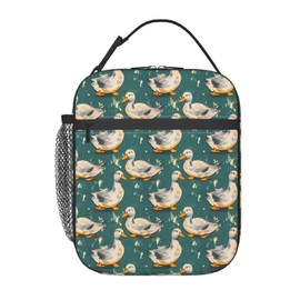 Duck Lunch Box Insulated Lunch Bag for kids Girls Boys,Reusable Lunch Box Containers for Women Men,Durable Cooler Tote Bag Lunchbox for Office/School/Picnic