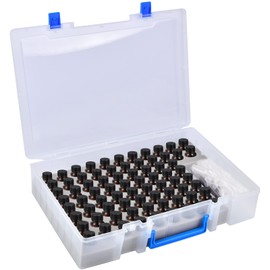ALCYON Essential Oil Storage Case Contains 75 Bottles and accessories with Stickers, Opener, Funnels, Pipettes, Bottles Organizer Holder Container (Not Include Bottles)
