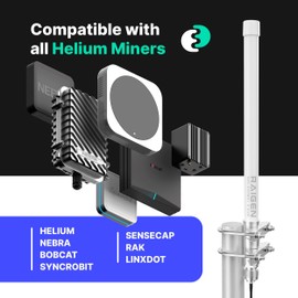 RAIGEN Helium Miner 5.8dbi Antenna LoRa 915 MHz Outdoor Lightning Arrestor Omni-Directional HNT Hotspot for Nebra, RAK, Bobcat, Syncrob, and Sensecap [Cables Sold Separately] (5.8 dbi)