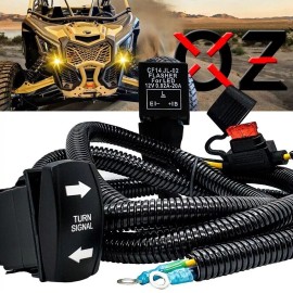 OZ-USA Amber Red LED Turn Signal Plug & Play Kit for Can-Am X3 Max RS Turbo RR Defender