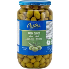 Cortas - Green Olives Whole, 36 oz (1020 g)