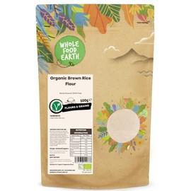 Wholefood Earth Organic Brown Rice Flour – 500g | Stone Ground | GMO Free | Certified Organic
