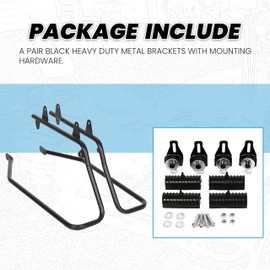 ECOTRIC Saddle Bag Conversion Brackets Support Guard Compatible with Harley Softail 1984-2017 Heritage Springer Fatboy FLSTF FLSTS Bad Boy FXSTSB EFI FLSTFI (Except for Deuce Models) Black