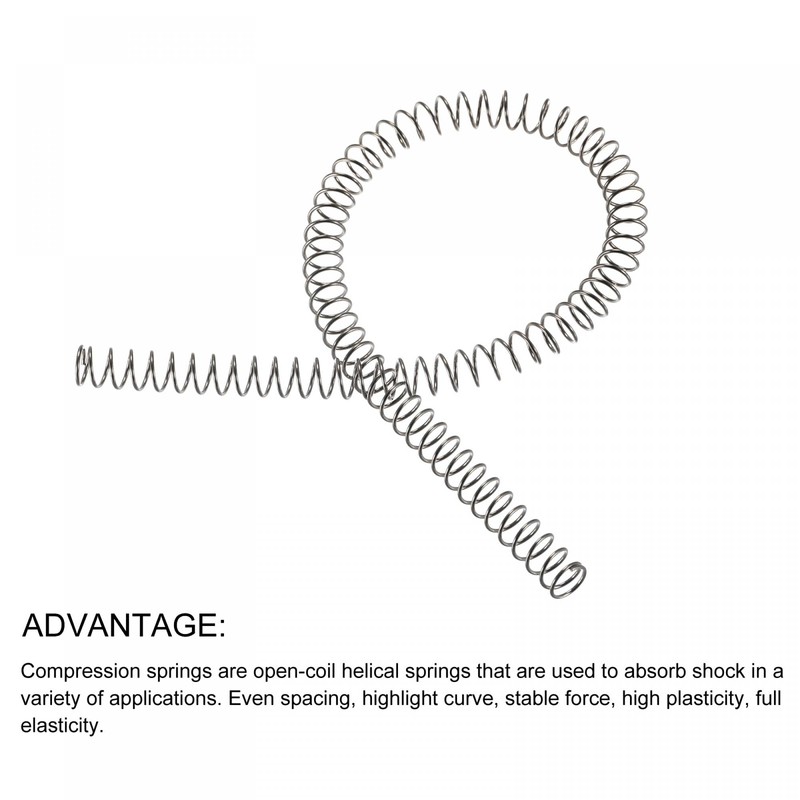 sourcing map Compression Springs (0.8x8mm OD,305mm Free Length) 304 Stainless