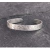 Scroll Texture Sterling Silver Cuff Bracelet