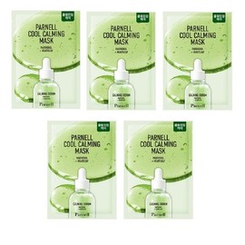 [Parnell] Parnell Panthenol Houttuynia Cordata Cool Calming Mask 5 Sheets / [파넬] 파넬 판테놀 어성초 쿨 카밍 마스크 5매
