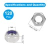 Yinpecly 120PCS M4 Locknuts M4x0.7mm Nylon Insert Hex Lock Nuts