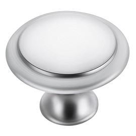 Ravinte 20 Pack Brushed Nickel Kitchen Cabinet Knobs 1-1/4 Inch Round Drawer Pulls Satin Nickel Stainless Steel Drawer Handles Door Hardware for Dresser Cabinets