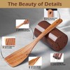 Onader Wooden Kitchen Utensils Set with Holder, 10Pcs Teak Wood