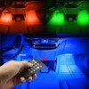 Haofy 4 Piezas Tira de Luz Interior de Coche, 12V