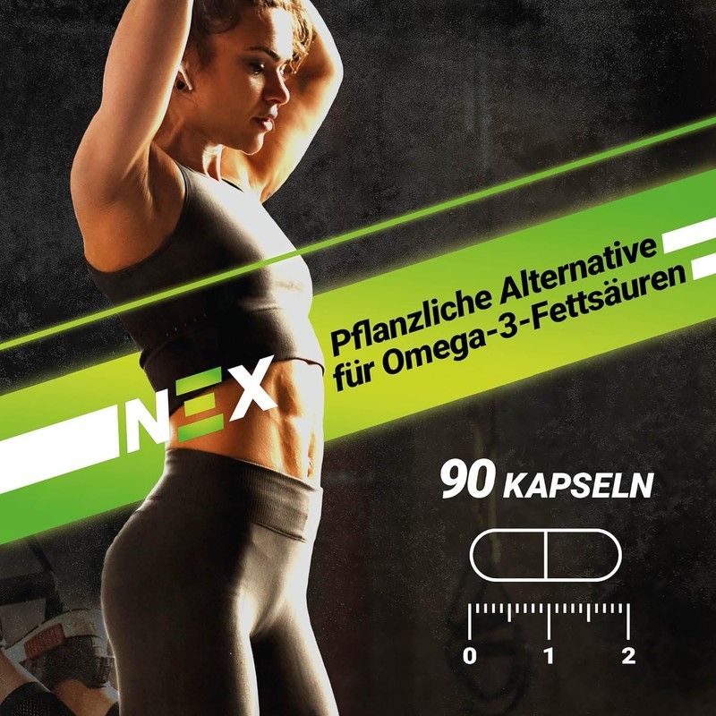 NEX Omega-3 Algae Oil, Vegan DHA EPA Source from Schizochytrium