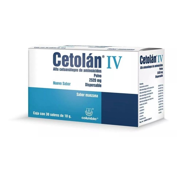 CETOLAN Cetolán Iv Alfa Cetoanálogos De Aminoácidos 2520 Mg 30 Sobre