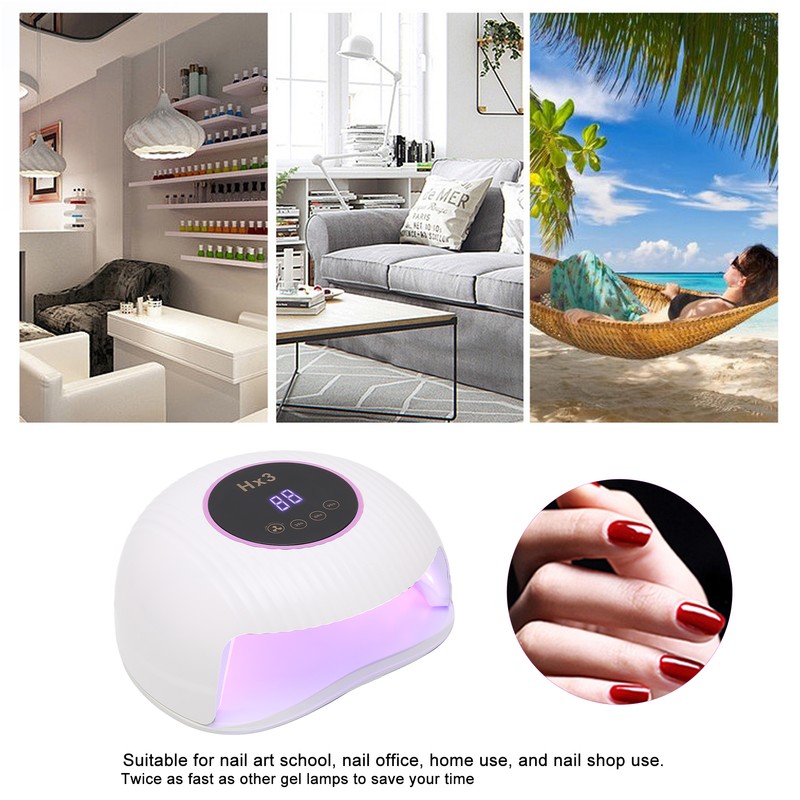 180W UV LED Nail Gel Curing Lamp 3 Time Setting