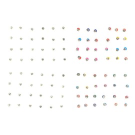 Bindi Pack of 8 Crystal Designer Bindis Jewel for Forehead Face Tikka Multicolored Bindiya Stickers Adhesive Stone Indian Traditional Bindi Tattoos for Women Girls Bride Return Gifts