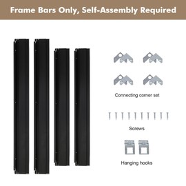 FOLKOR Canvas Frame for 60x60 Oil Paintings Art Prints, 1.5" Deep DIY Metal Floating Frame for Abstract Artwork, Living Guest Room Library Coffee Shop Decor (Black)