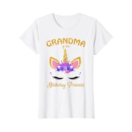 Unicorn Girl Grandma Of The Birthday Princess Grandmother T-Shirt